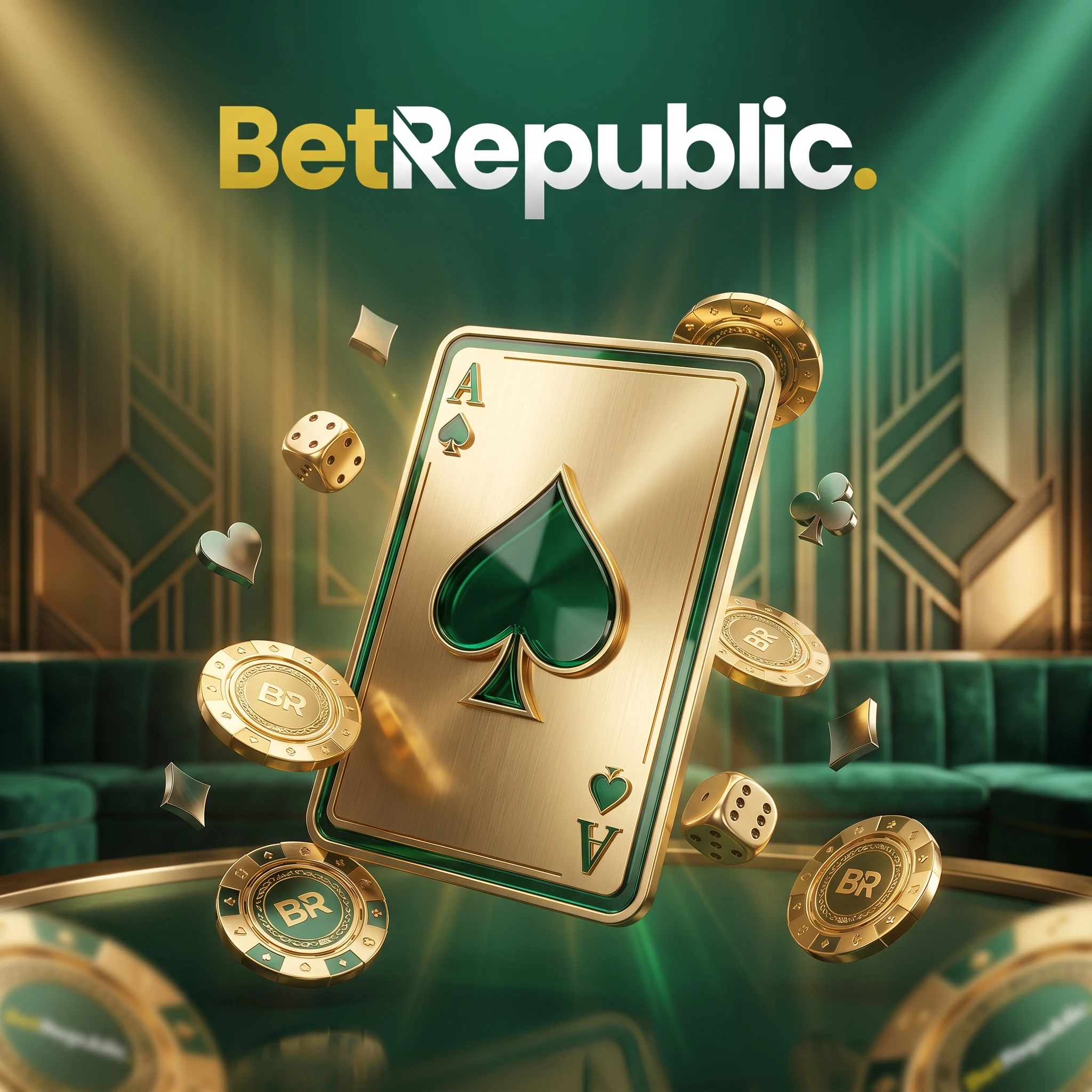 Goldenes Ass als Symbol für die BetRepublic Spielelobby